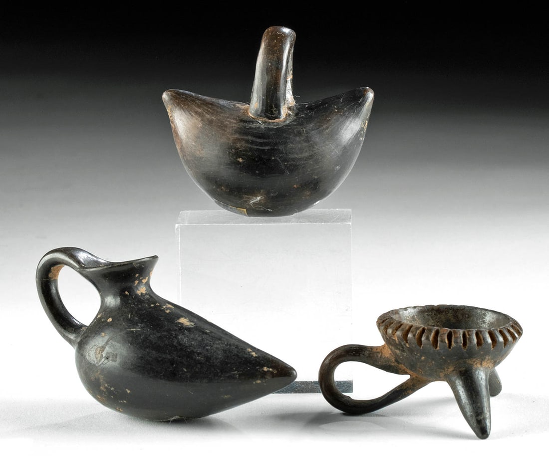 3 Chupicuaro-Michoacan Miniature Blackware Vessels (1 of 3)