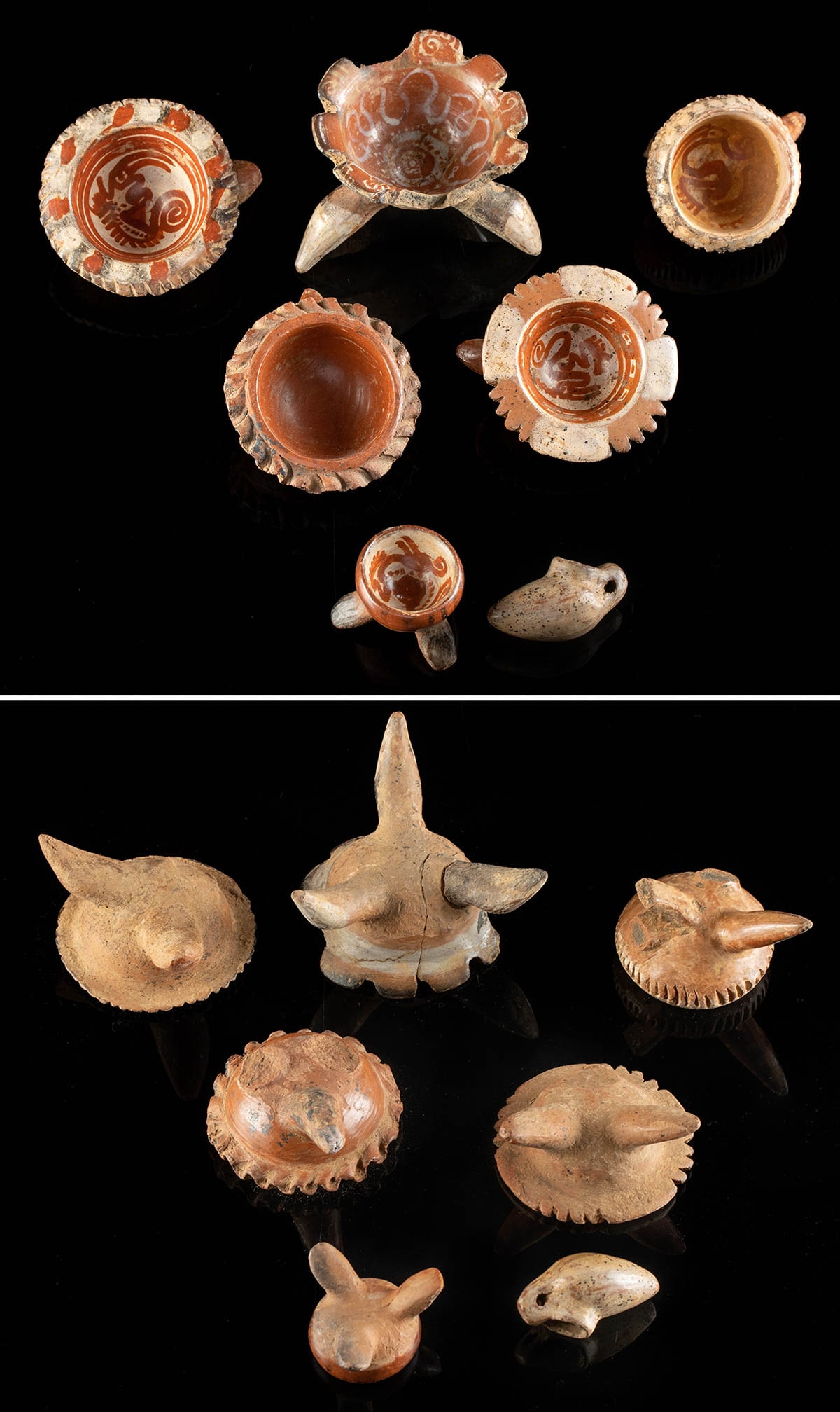 Miniature Michoacan Tarascan Tripod Vessels (7) (1 of 3)