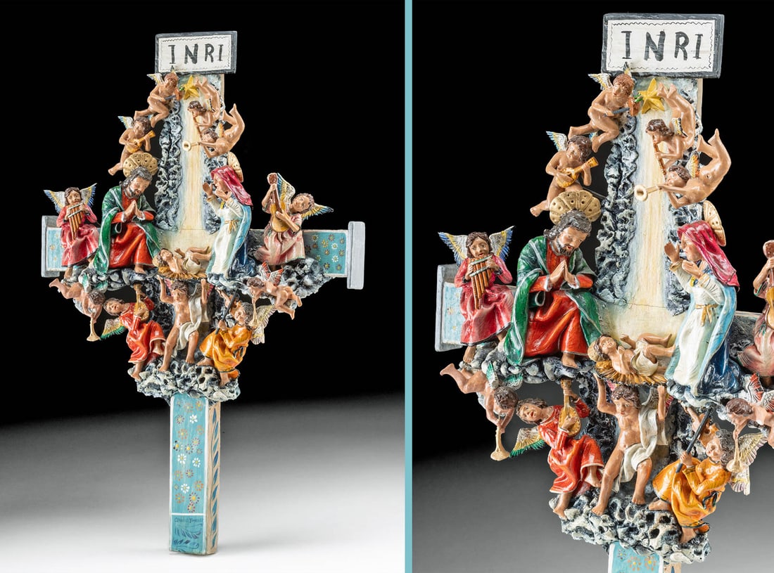 Peruvian "Nativity Crucifix" by Claudio Jimenez (1 of 5)