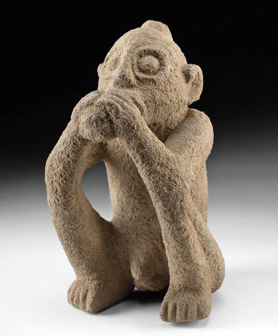 Costa Rican Basalt Sukia Figure (Monkey Form) (1 of 3)