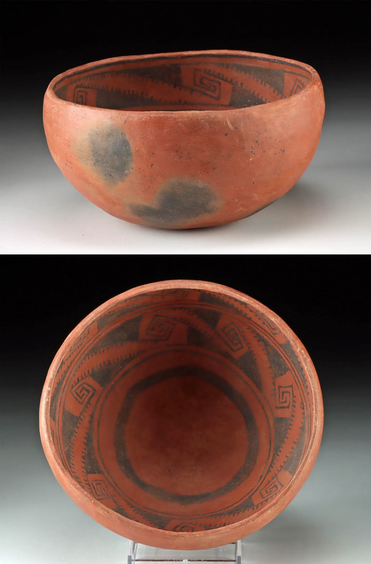 Prehistoric Anasazi Wingate Black on Red Pottery Bowl (1 of 4)