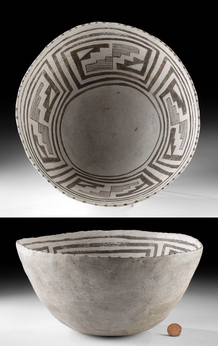 Ancient Anasazi Mesa Verde Black on White Bowl (1 of 4)
