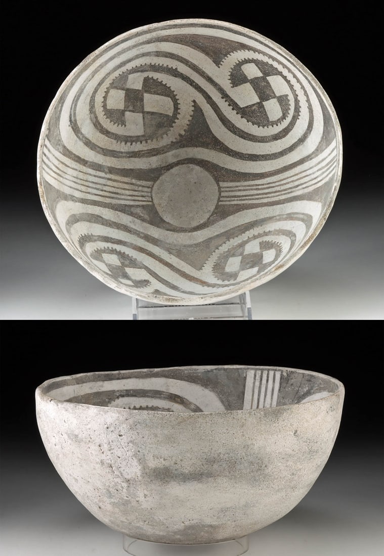 Prehistoric Anasazi Chaco Canyon Black on White Bowl (1 of 4)