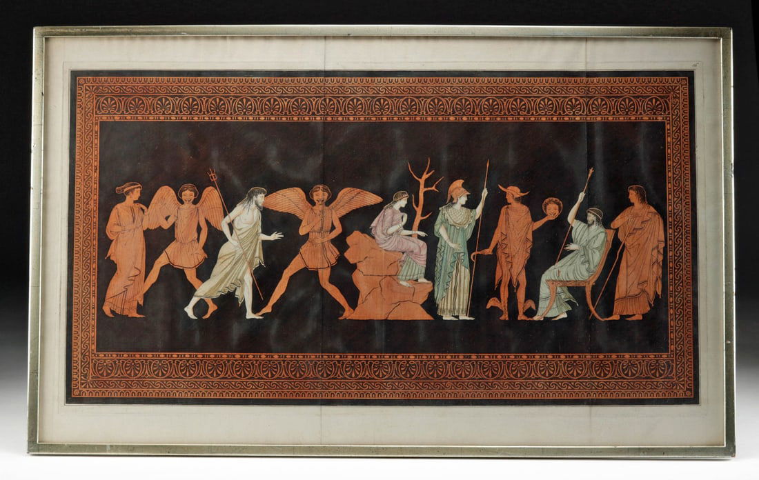 Hand-Colored Engraving Neoclassical Circle of Hamilton (1 of 3)