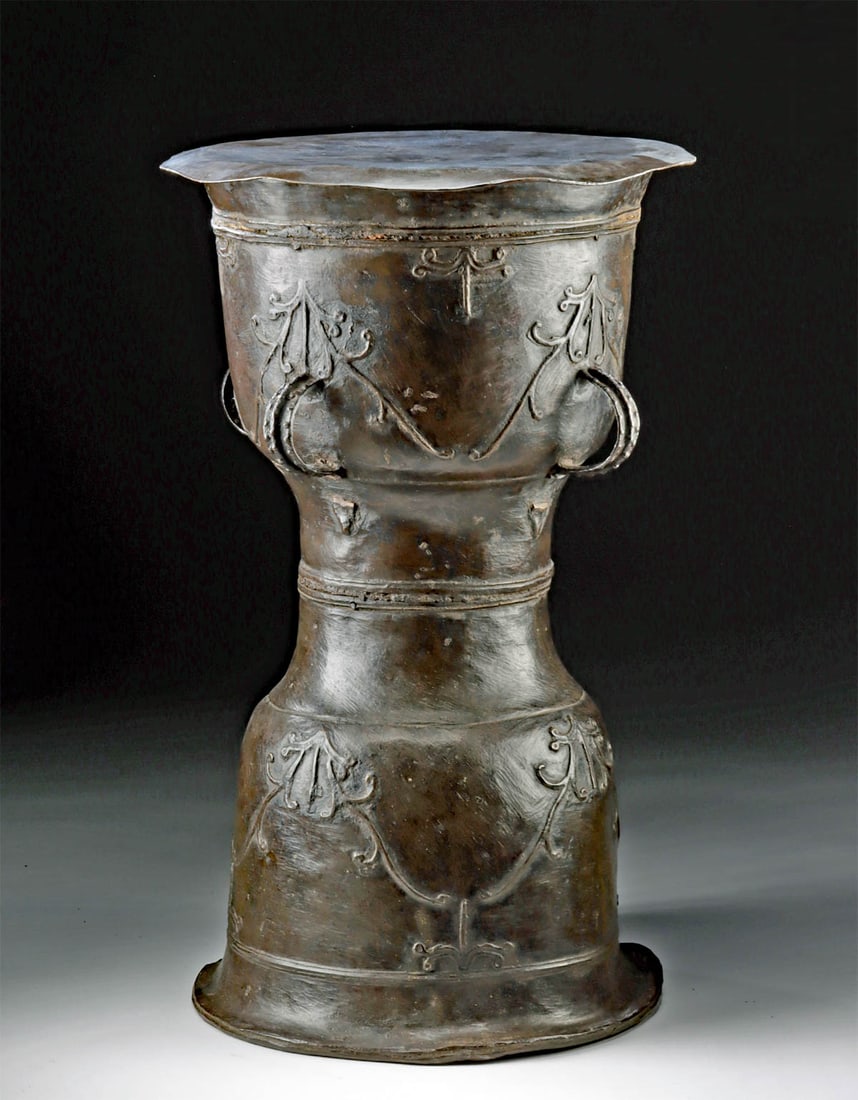 Museum-Exhibited 19th C. Indonesian Moko Drum (1 of 3)