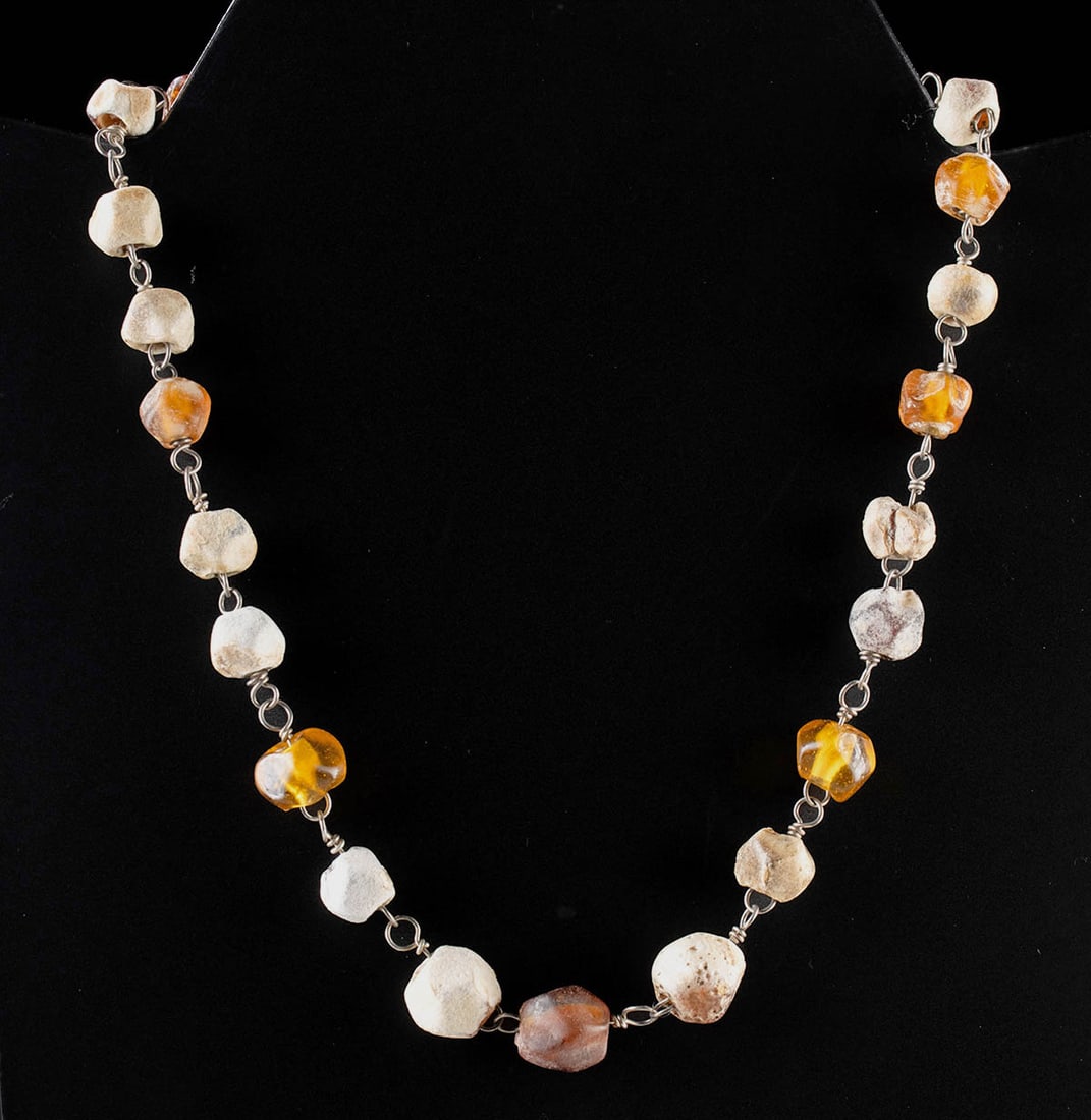 Necklace w/ Medieval Viking Rus Amber & Glass Beads (1 of 2)