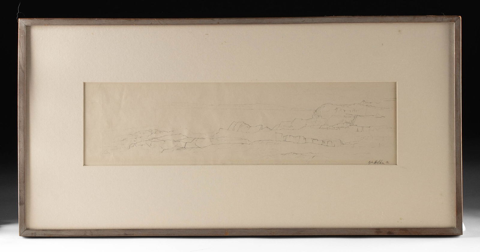 John Heliker Graphite Drawing - Landscape (1953) (1 of 3)