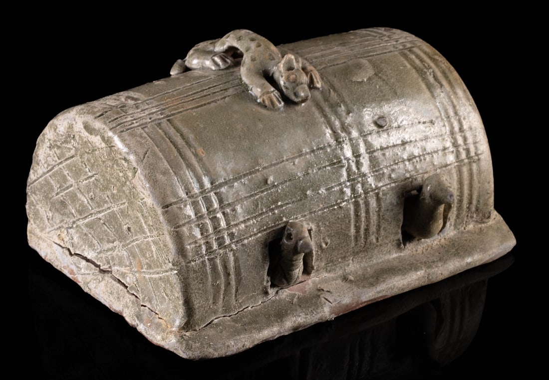 Chinese Yuan Glazed Pottery Chicken Coop - TL Tested (1 of 4)