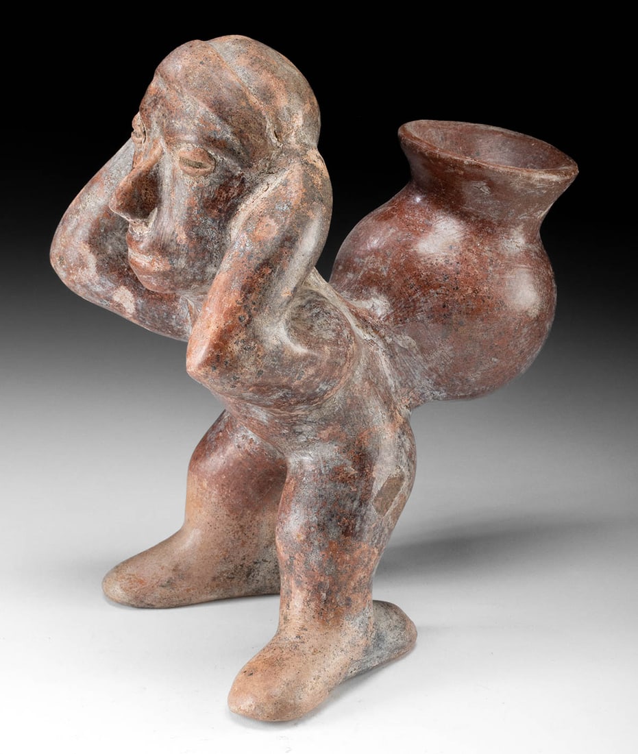 Colima Pottery Cargador Figure Carrying Vessel (1 of 3)