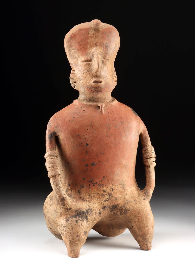 Tall Nayarit Pottery Seated Shaman Figure (1 of 3)