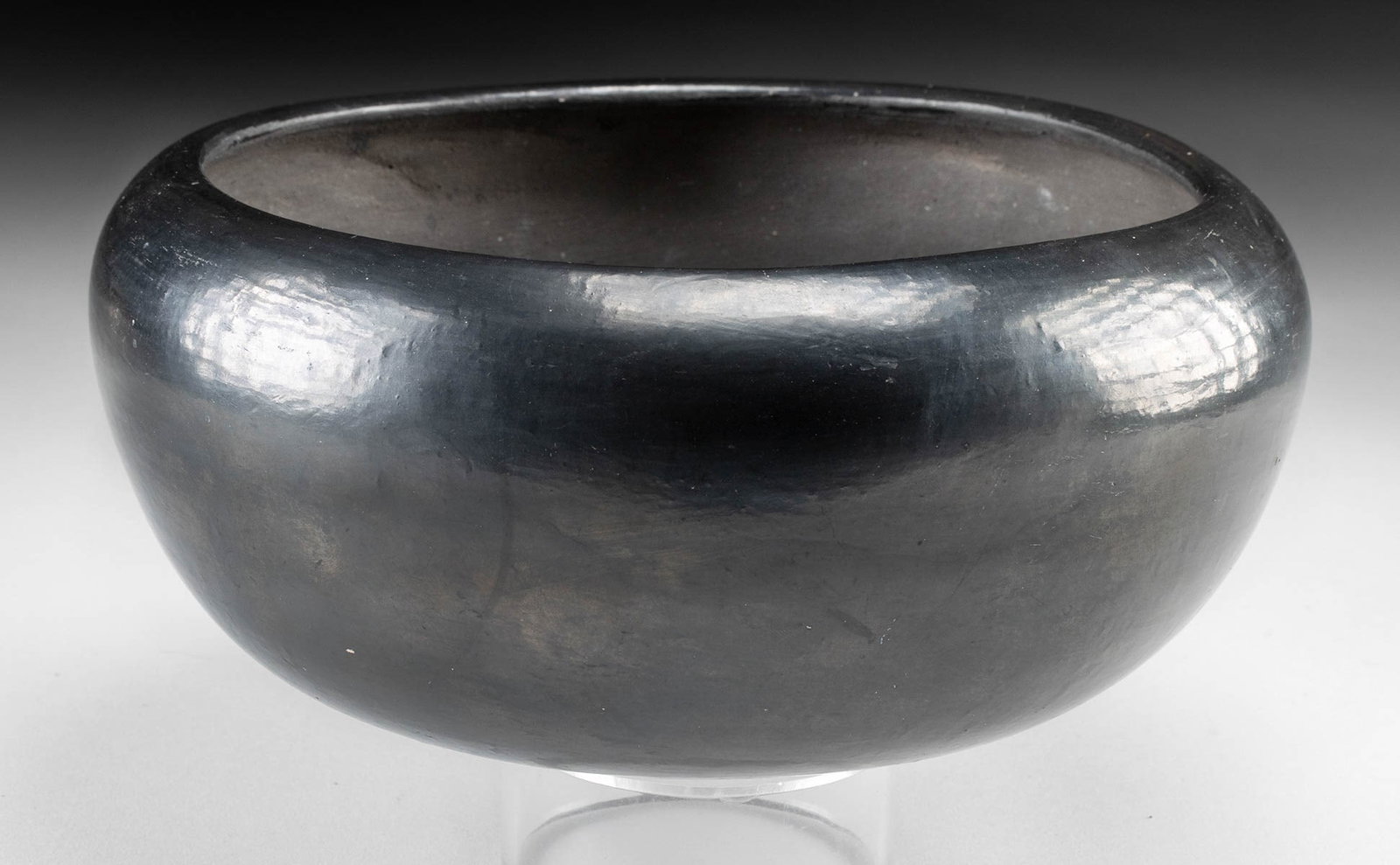 San Ildefonso Pueblo Blackware Pottery Bowl, Tafoya (1 of 3)