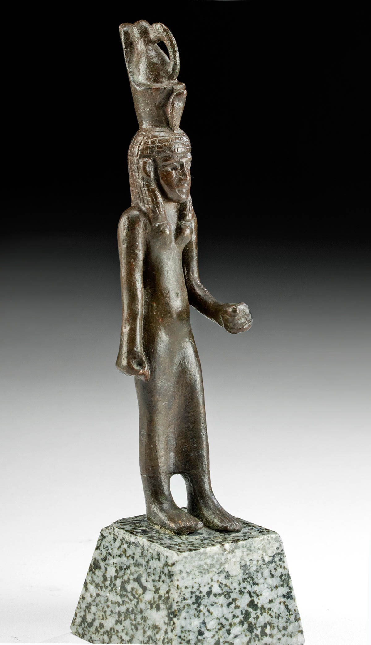 Museum-Exhibited Egyptian Bronze Figure Goddess Mut (1 of 6)