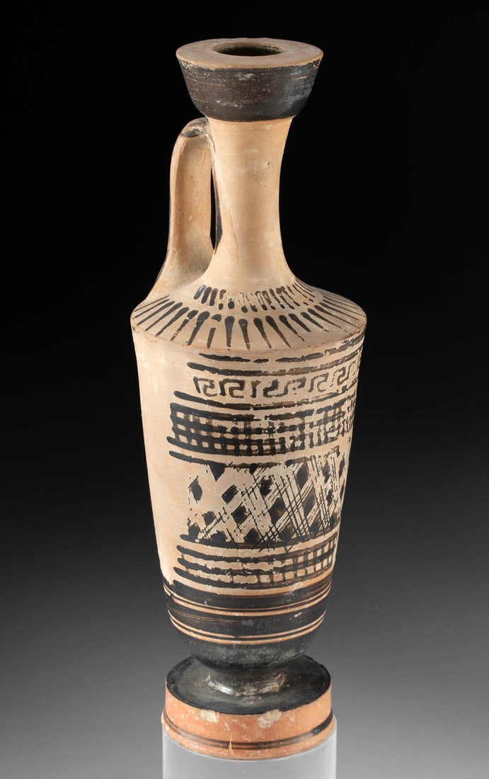 Tall Attic Black-Figure Lekythos (White Ground) (1 of 3)