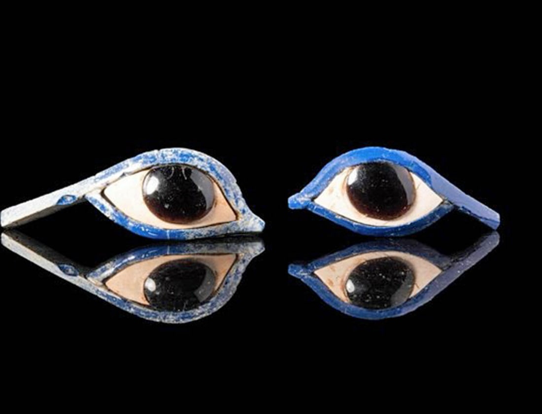 Rare Egyptian Ptolemaic Glass / Pottery Eyes (Bonhams) (1 of 3)