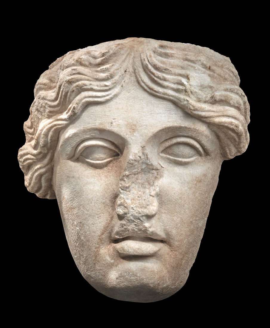 Stunning Lifesize Roman Marble Head Goddess Venus (1 of 4)