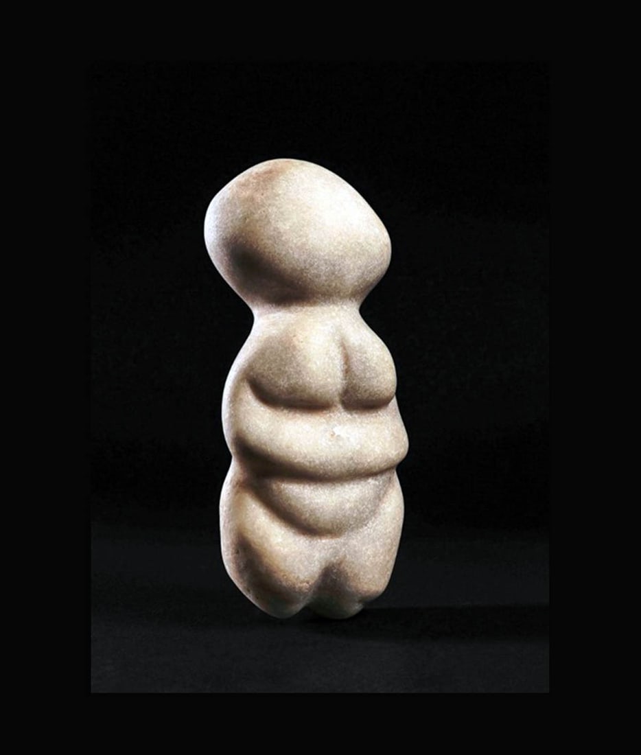 Neolithic Marble Steatopygous Idol (Voluptuous Female) (1 of 2)