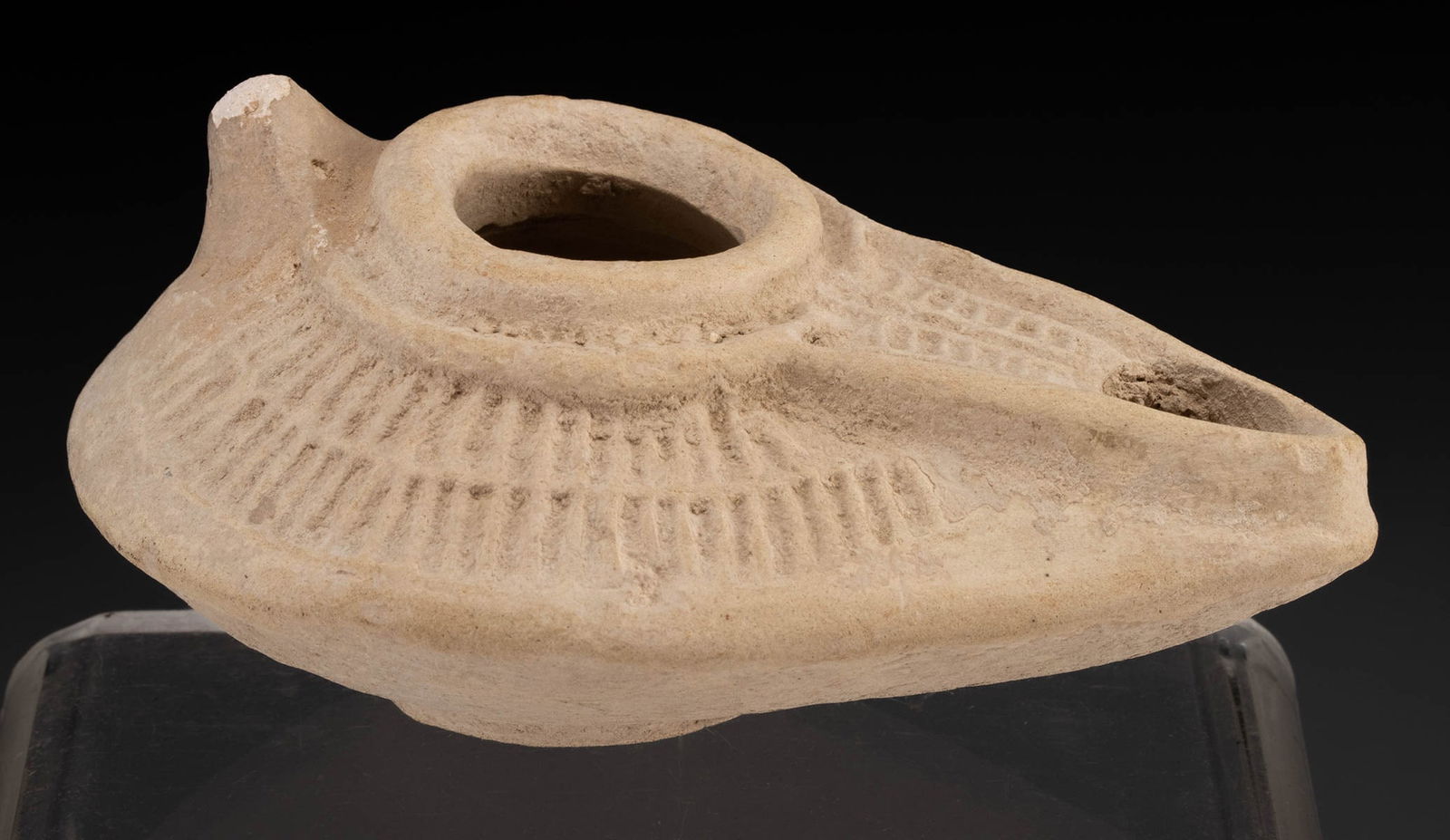 5th C. Byzantine Holyland Pottery Oil Lamp (1 of 2)