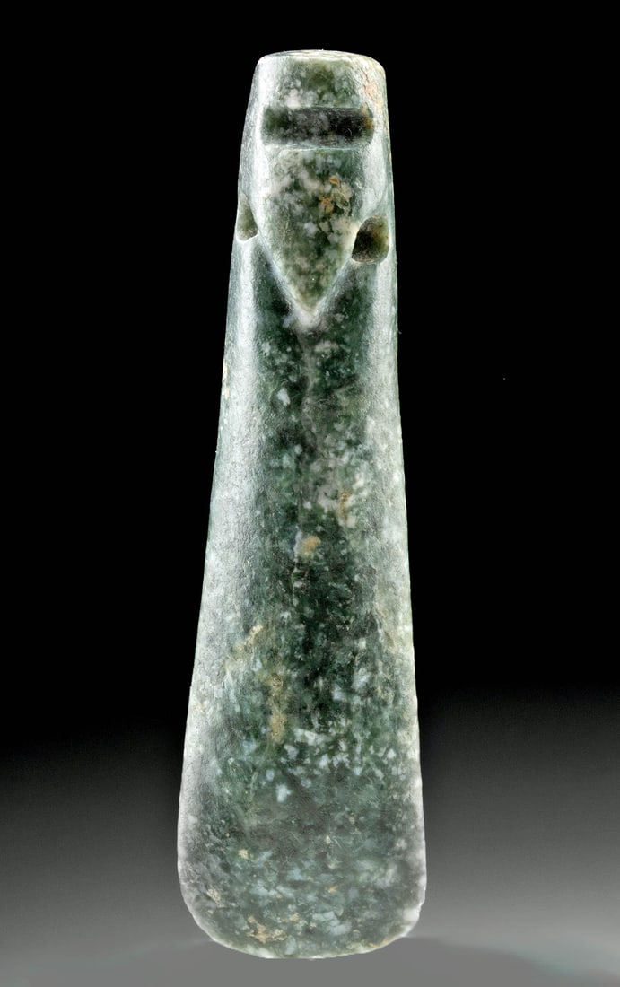 Costa Rican Greenstone Pendant, Avian Form (1 of 3)
