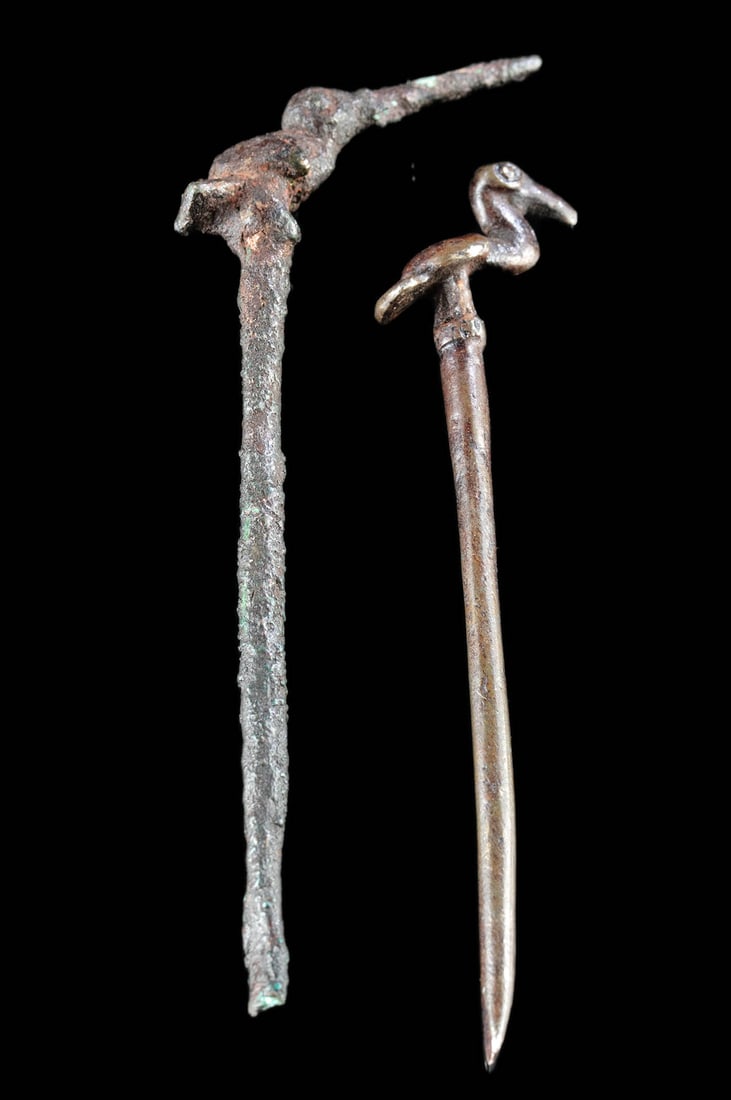 Tupu Pins w/ Birds - Inca Silver + Post-Conquest Bronze (1 of 3)
