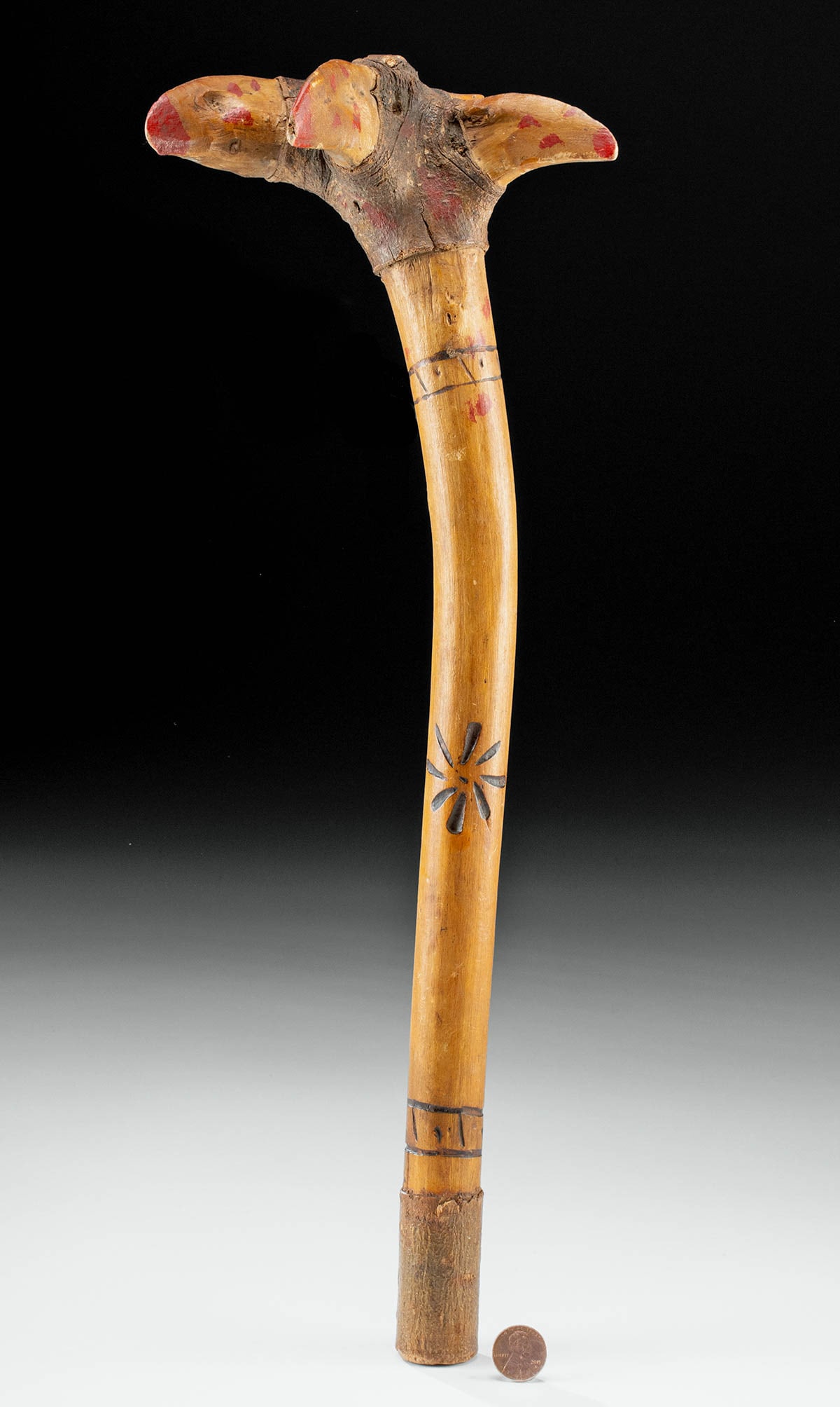 1890s Native American Penobscot Root Club (1 of 3)