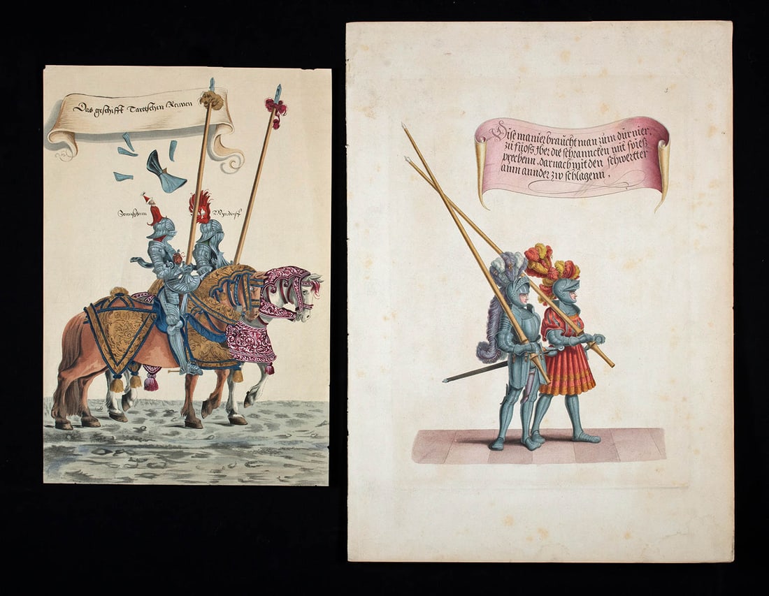 Early 1900s Color Lithographs (after Hans Burgkmair) (1 of 4)