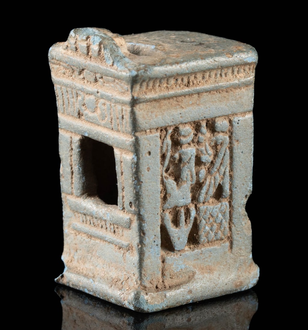 Published Egyptian New Kingdom Faience Shrine, ex-Mitry (1 of 4)