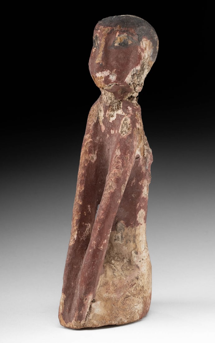 Egyptian Middle Kingdom Wood Kneeling Figure (from Model Scene) (1 of 3)