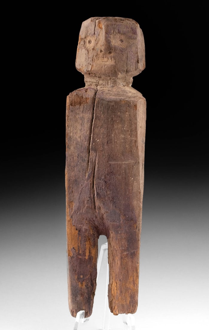 Rare Early Alaskan Inuit Wood Doll Figurine (1 of 3)