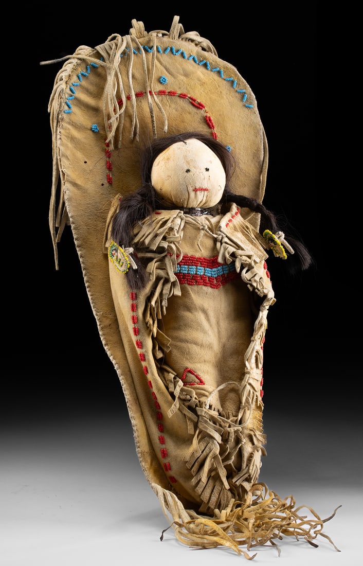 Native American Plains Beaded Doll & Cradleboard (1 of 2)