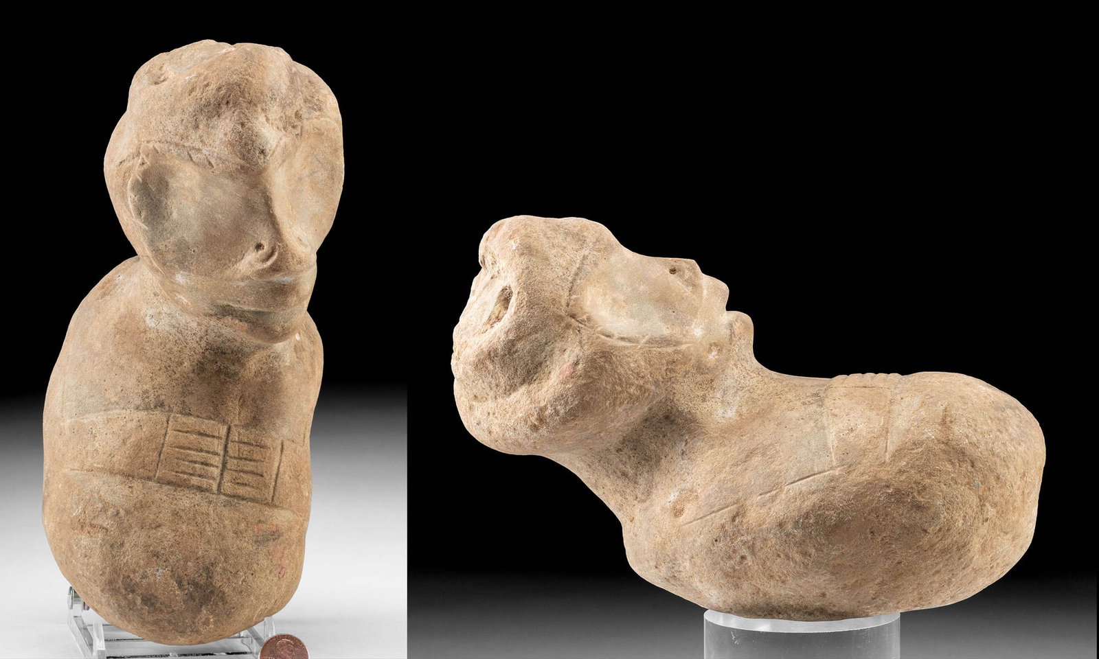 Taino Stone Figural Effigy Figure (Zemi) (1 of 7)