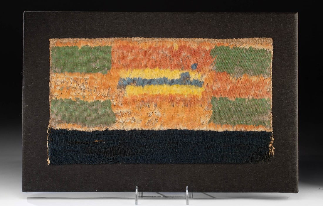 Rare / Vibrant Nazca Feather Textile Panel (1 of 4)