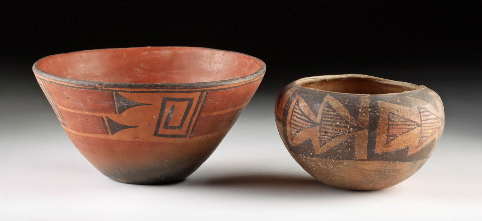 2 Early Native American Bowls - Acoma & Zia (1 of 2)