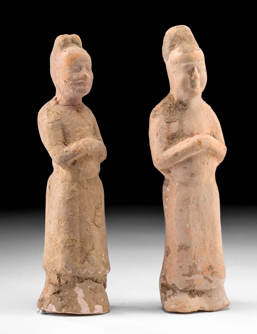 Chinese Han Dynasty Terracotta Mingqi Figures (pr) (1 of 4)