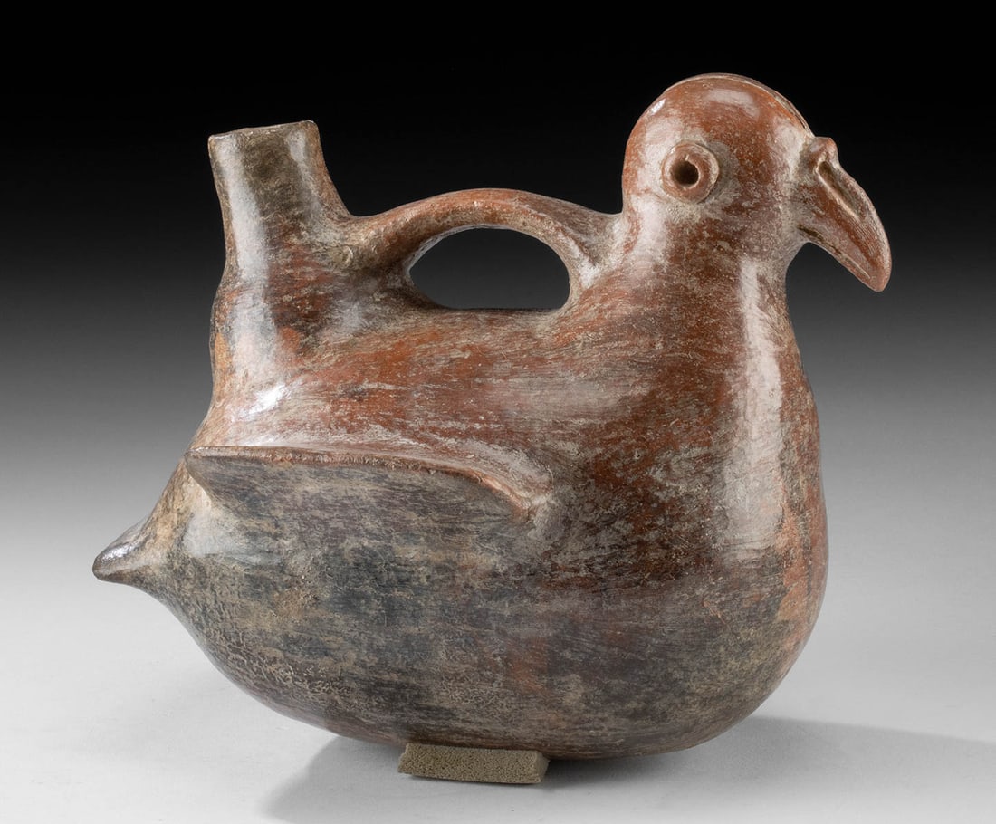 Vicus Redware Spouted Vessel - Bird Form (1 of 3)