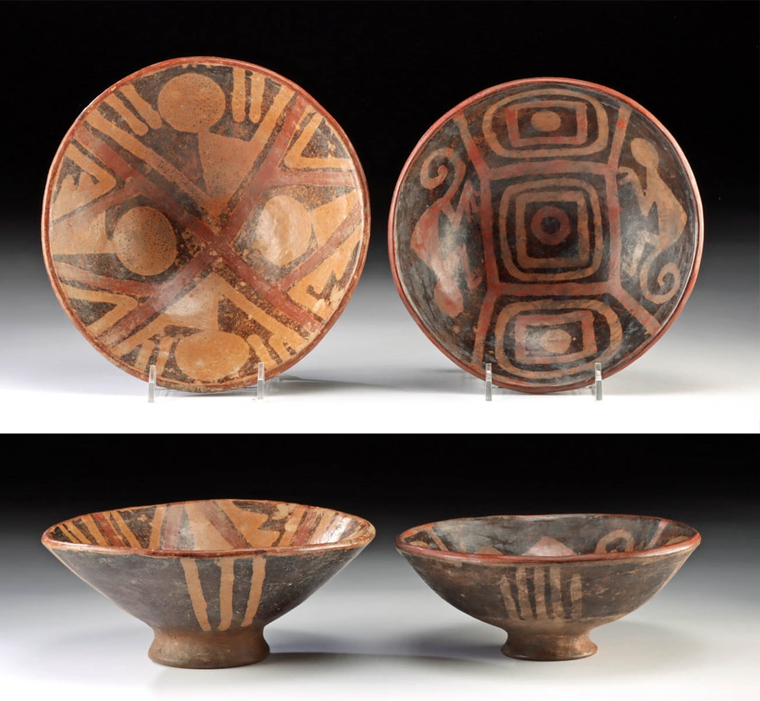 Fabulous Narino Polychrome Footed Bowls (pr) (1 of 3)