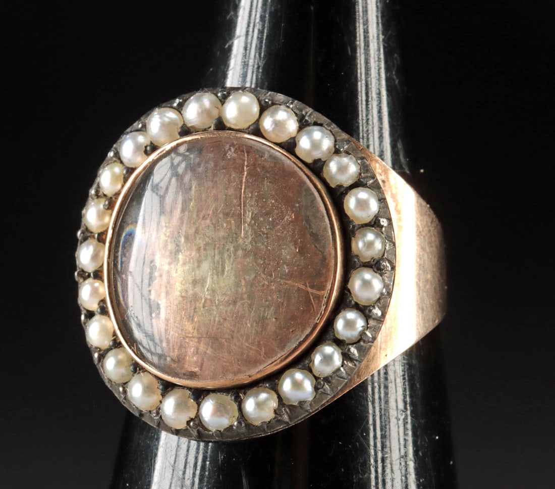 1797 English Gilt Silver Ring (Mourning / Memorial) (1 of 4)