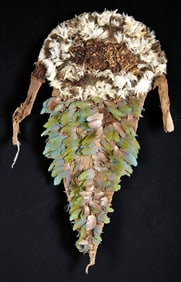 Rare Nazca Feather & Woven Cotton Headdress