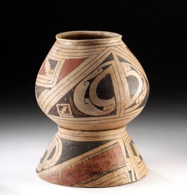 Casas Grandes Ramos Polychrome Olla + Stand, ex-Tillou