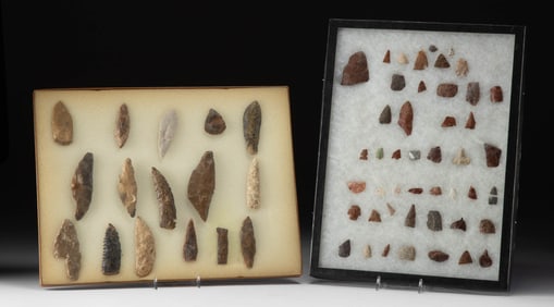 63 Native American Arrowheads & Stone Tools