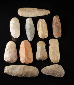 11 Native American Eastern Woodland Stone Hand Tools