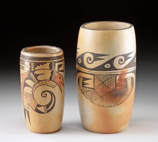 Two Hopi Polychrome Pottery Jars