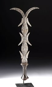 19th C. African Ekonda Iron & Wood Prestige Sword