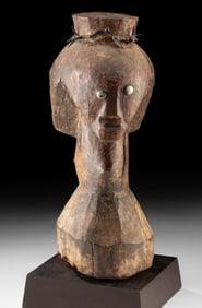 African Luba / Kusu Wood Fetish - Three Heads