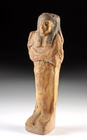 Egyptian New Kingdom Polychrome Terracotta Ushabti
