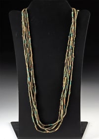 Five Egyptian Faience Bead Necklaces