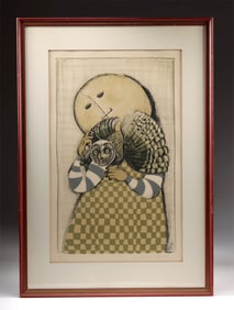 Graciela Rodo Boulanger Lithograph "Owl" ca. 1975