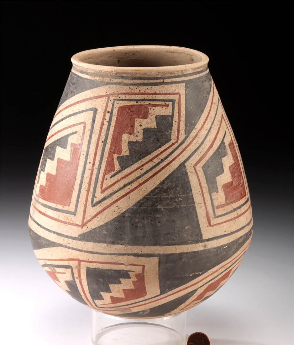 Tall Casas Grandes Ramos Polychrome Olla, ex-Tillou (1 of 4)