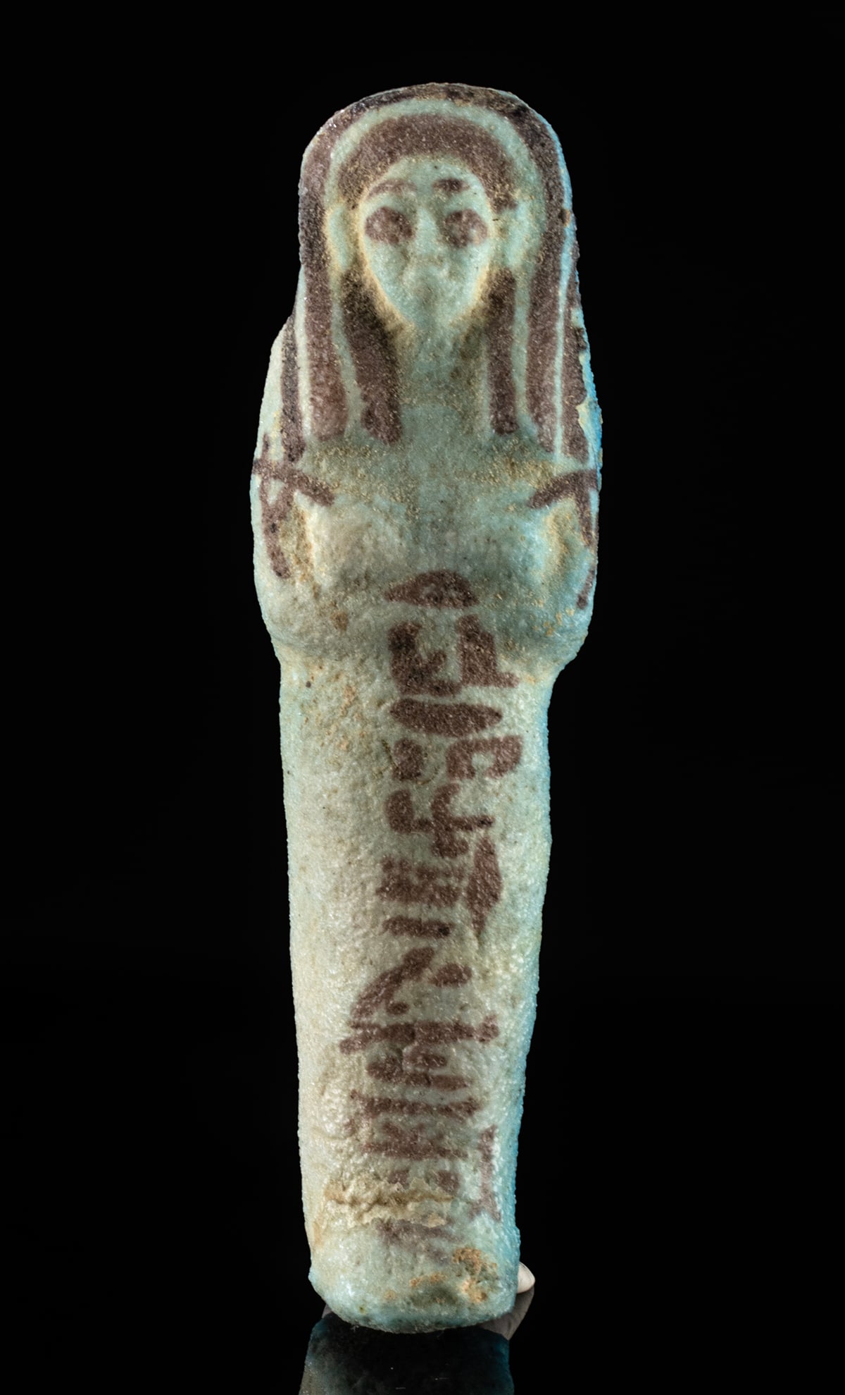 Egyptian New Kingdom Faience Ushabti w/ Hieroglyphs (1 of 3)