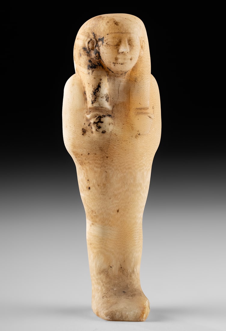 Egyptian Third Intermediate Banded Alabaster Ushabti (1 of 3)