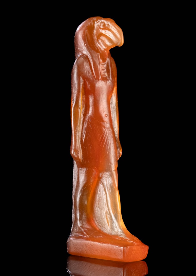 Choice Egyptian Carnelian Amulet Striding Thoth (1 of 3)
